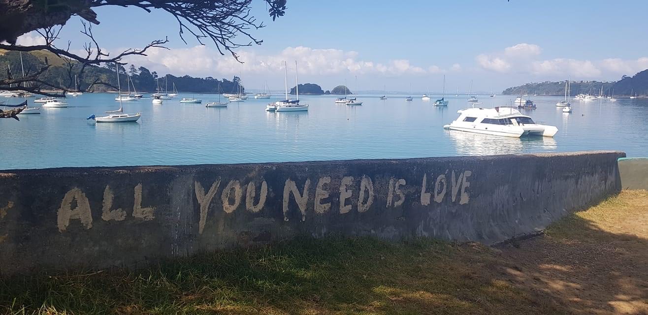 All you need is love - beautiful wedding moment on Waiheke Island