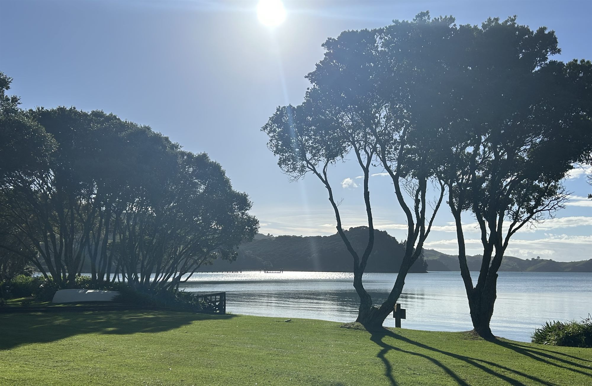 Stunning waterfront wedding venue setting on Waiheke Island